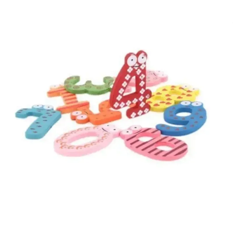 1 Juego de 0-9 números de madera, bonito imán para nevera, pegatina para nevera, juguete educativo para niños y bebés, regalo, accesorios de decoración del hogar - imagen 4