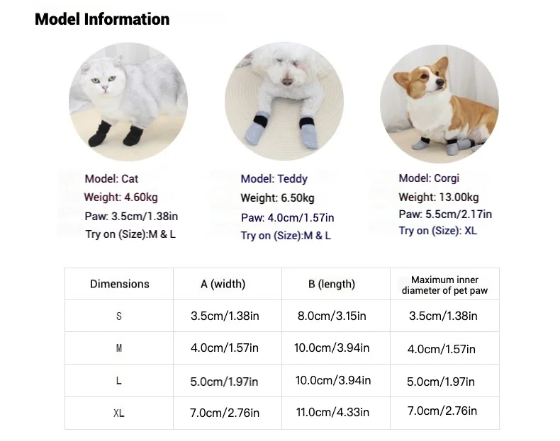 Calcetines para gatos, zapatos protectores antiarañazos para gatos, botines suaves y transpirables para el hogar con Velcro seguro, suministros para mascotas sin ruido - imagen 2