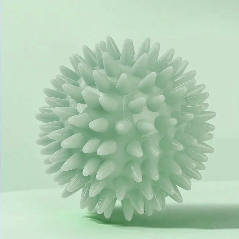 Juguetes para perros y gatos, juguete con sonido para cachorros, Bola de limpieza de dientes chirriantes de lunares, juguete para masticar dientes de entrenamiento TPR, bolas de espina y macarrón - imagen 4