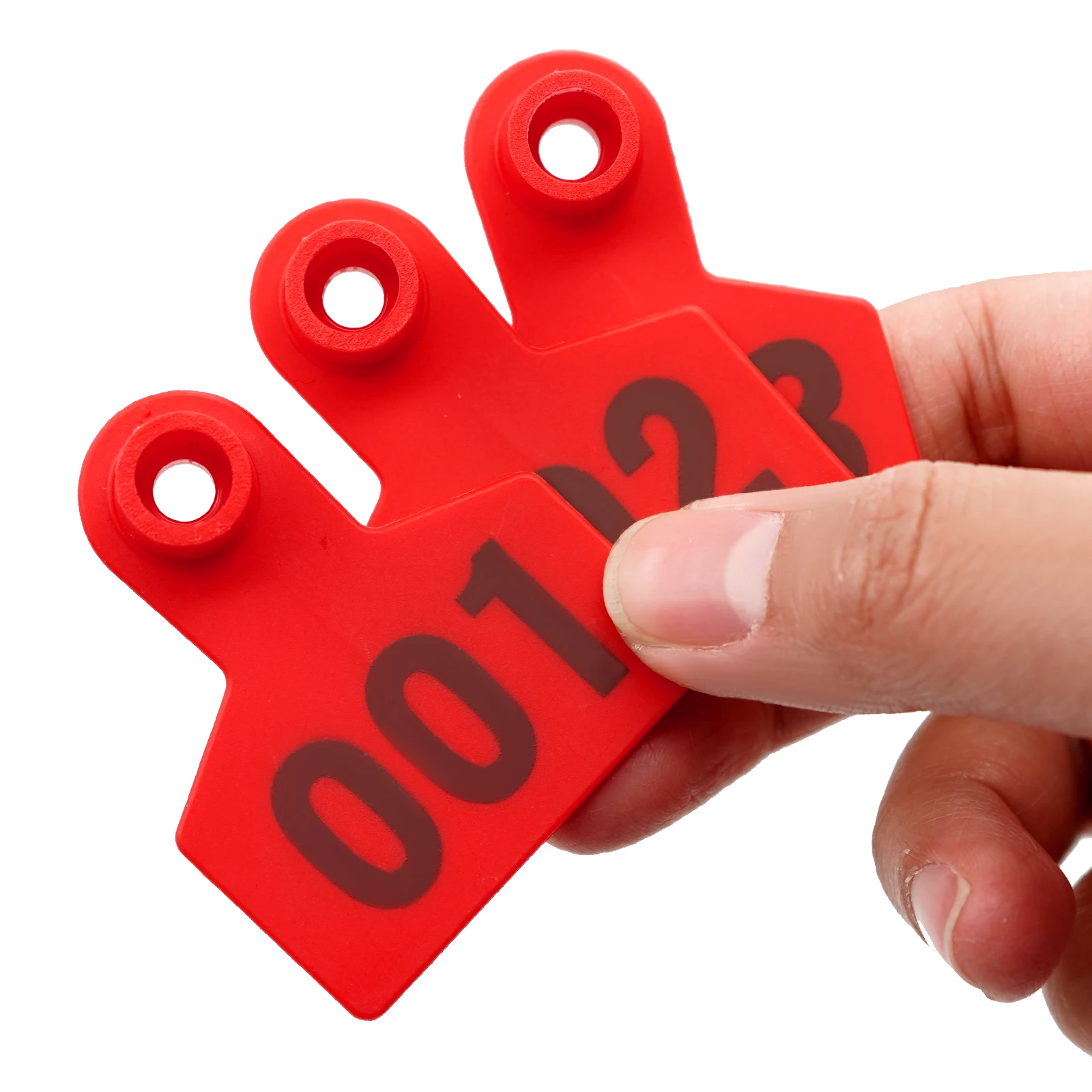 100 Uds. Tarjetas con etiqueta para oreja de cerdo y vaca con número 001-100 tarjeta para oreja de ganado varios colores disponibles 40x50mm número de oreja de cerdo - imagen 5