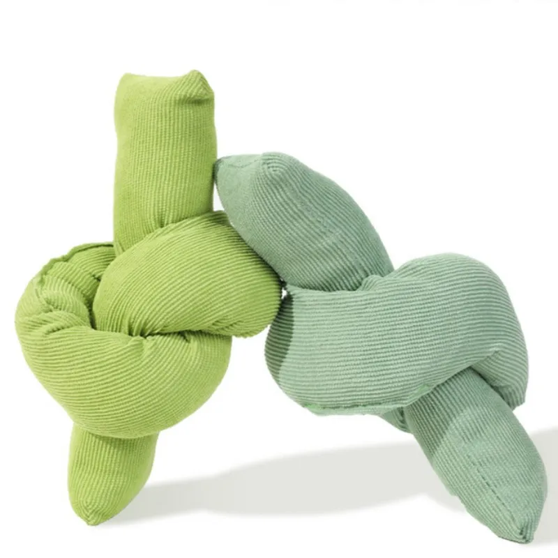 Cuerdas de lana para perros, juguetes resistentes a las mordeduras con campana, cuerdas de molienda para cachorros, juguetes para masticar con sonido de felpa para limpieza de dientes de perro - imagen 5