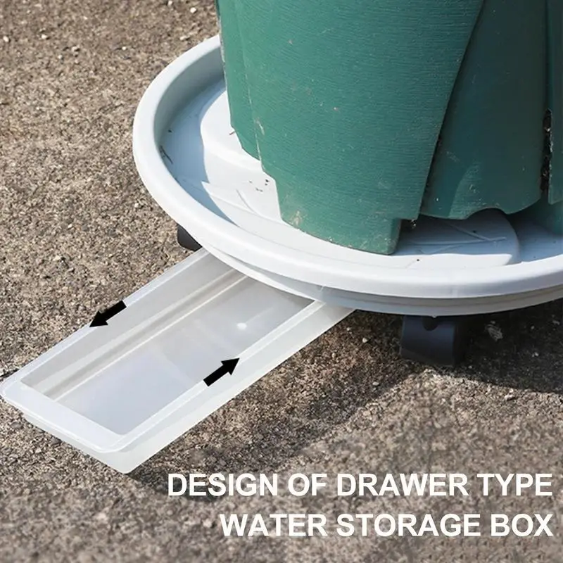Plataforma rodante para macetas de flores con ruedas para el hogar, estante de rodillos para macetas, platillo para plantas rodantes - imagen 2