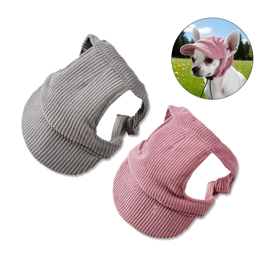 Gorro para perro con orificios para las orejas, gorra de béisbol ajustable para perros pequeños, medianos y grandes, gatos, caminatas al aire libre, senderismo, suministros para sombreros para el sol para cachorros