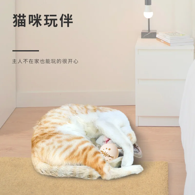 Juguete interactivo para gato con hierba gatera y bola con cascabel - imagen 3