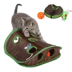 Túnel interactivo para gatos – Juego de caza con agujeros