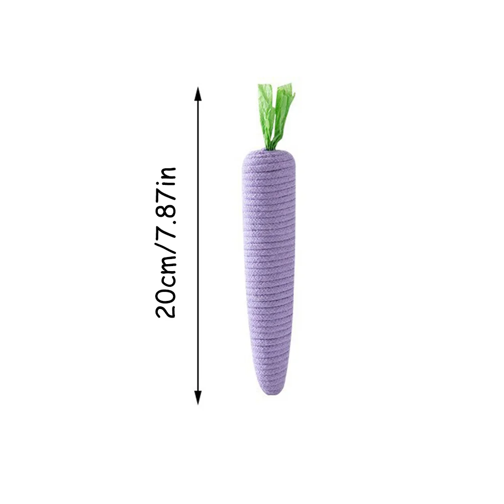 Lindo juguete para gatos con forma de zanahoria, juguete para aliviar el aburrimiento para gatos, juguete masticable duradero para la dentición, juguete interactivo para rascar para moler las garras, - imagen 5