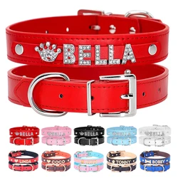 Collar de cuero grabado para perros y gatos – Regulable
