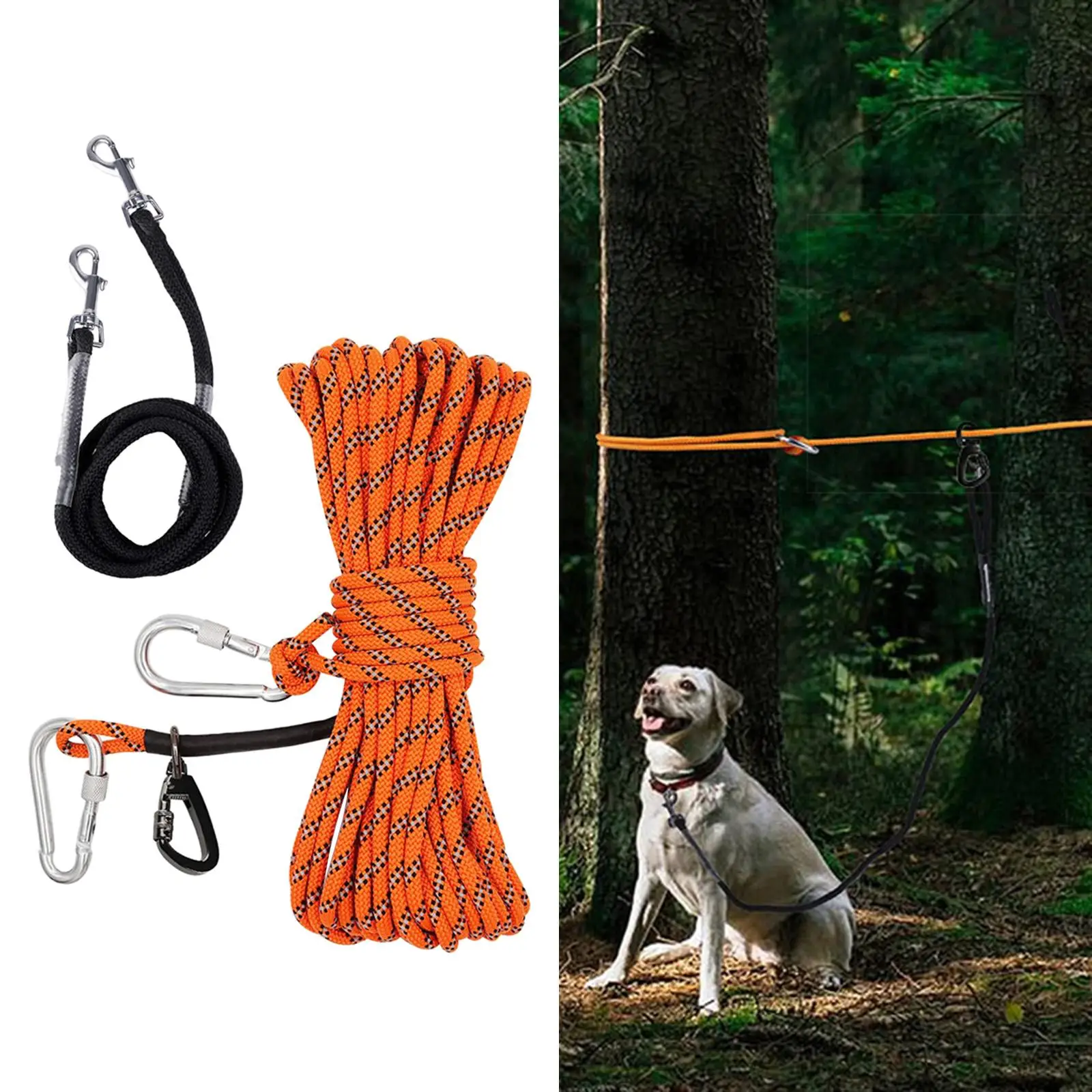 Cable de amarre para perros, deslizamiento suave para actividades al aire libre, Camping, Montañas - imagen 2