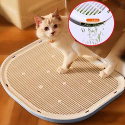 Almohadilla plástica lavable grande hueca para caja de arena de gatos