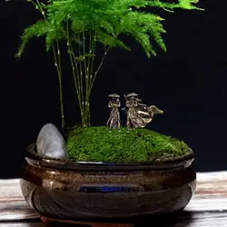 Figuras de Kung Fu en miniatura de aleación para decoración de jardín