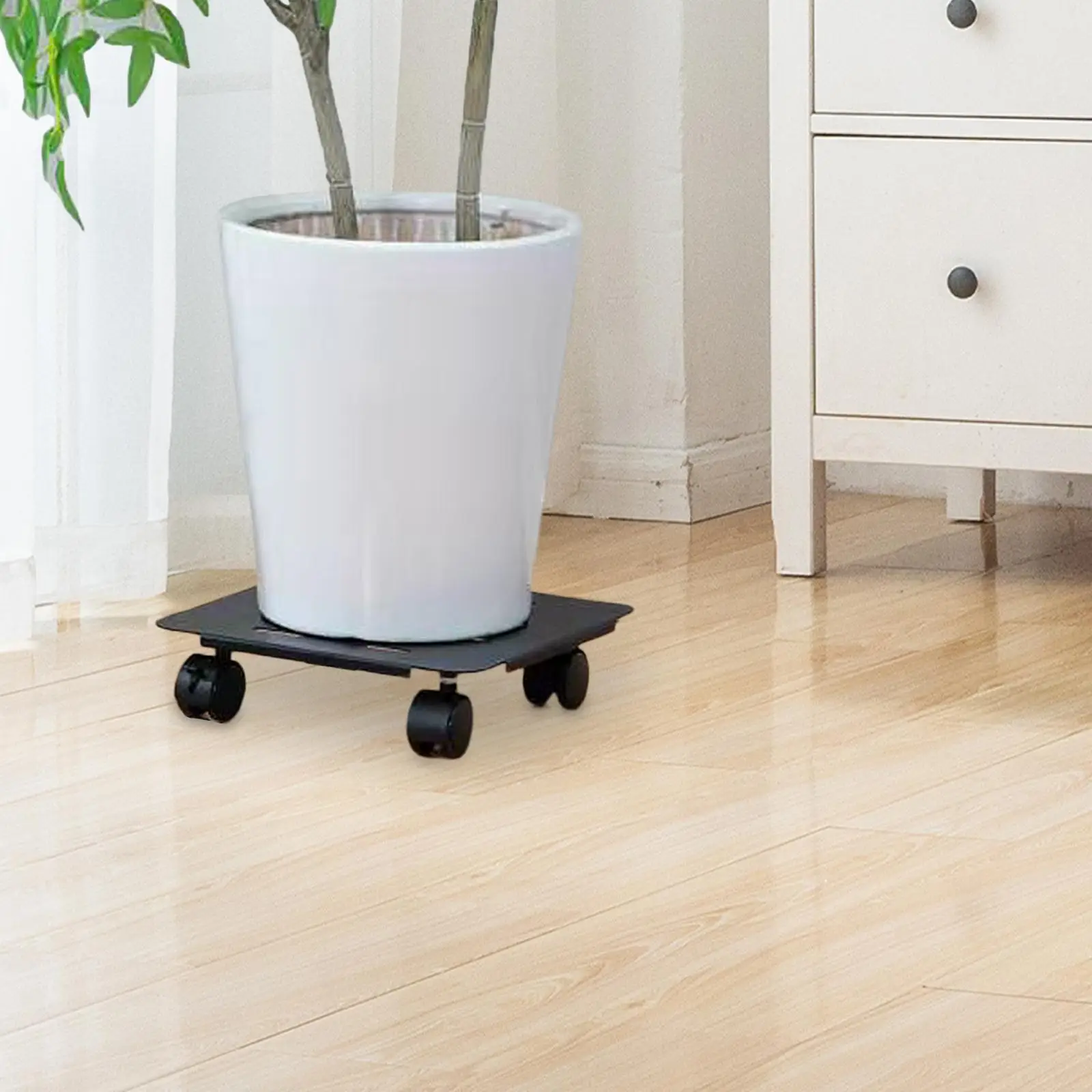 Plant Stand with Wheels Moveable Practical Plant Holder with Casters Potted Plant Mover for Courtyard Apartment Balcony Office