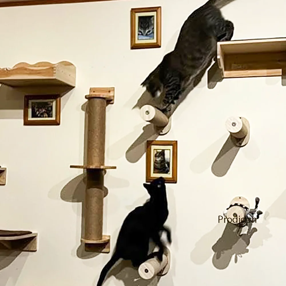 Muebles de escalada para gatos montados en la pared, soportes y perchas flotantes para gatos, árboles para gatos, plataformas para saltar