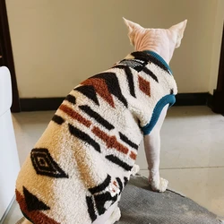 Suéter térmico retro para gatos Sphynx, Devon Rex y perros mini