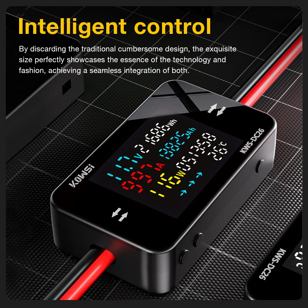 KWS-DC26 DC8-80V Detector de carga de batería pantalla LCD a Color voltímetro amperímetro medidor de energía eléctrica monitoreo de voltaje de corriente - imagen 4
