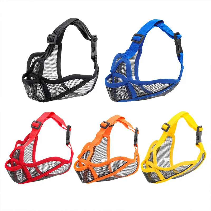 Bozal ajustable para perros, mascarilla bucal transpirable para perros pequeños, medianos y grandes, botedog Francés, bozal antimordeduras, accesorio para perros - imagen 2