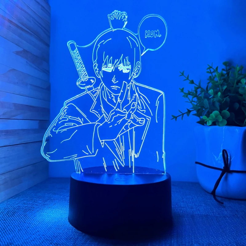 Lámpara LED Chainsaw Man Figura Denji Power Makima Luz nocturna - imagen 5