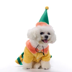 Disfraz reno para perros pequeños y medianos lana cálida con sombrero