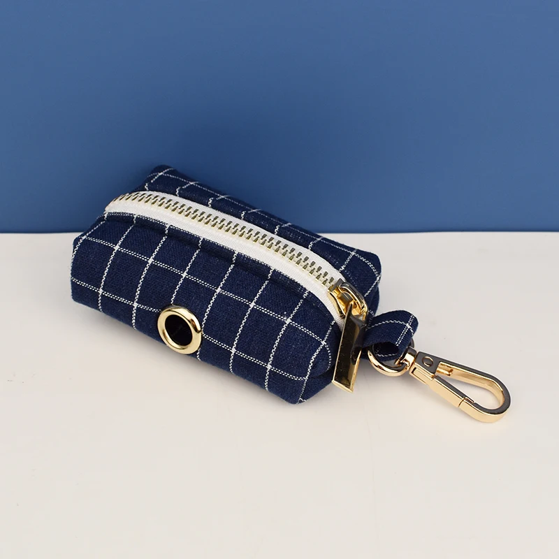 Collar de perro a cuadros azul oscuro, correas, arnés, juego de lazos, rejilla 02 - imagen 5