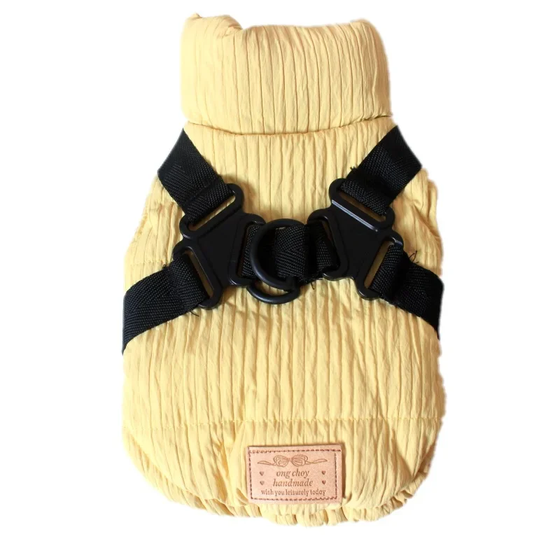 Abrigo plisado de terciopelo con cuello alto para mascotas, parkas para perros y gatos, chaleco, ropa para gatos, más cálida que osos, ropa de invierno para perros pequeños - imagen 5