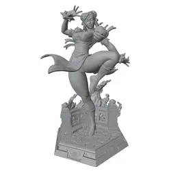 Figura de anime 1/24 para decoracion - estatua gris impresa 3D