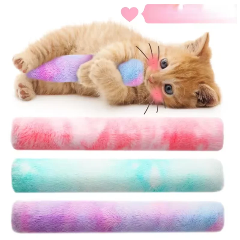 Nuevos juguetes interactivos para masticar gatos, palitos para gatitos, juguete de hierba gatera de felpa suave, juguete duradero para patadas de gatos para limpieza de dientes y juegos en interiores - imagen 2