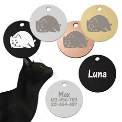 Collar identificativo grabado con nombre para perro y gato