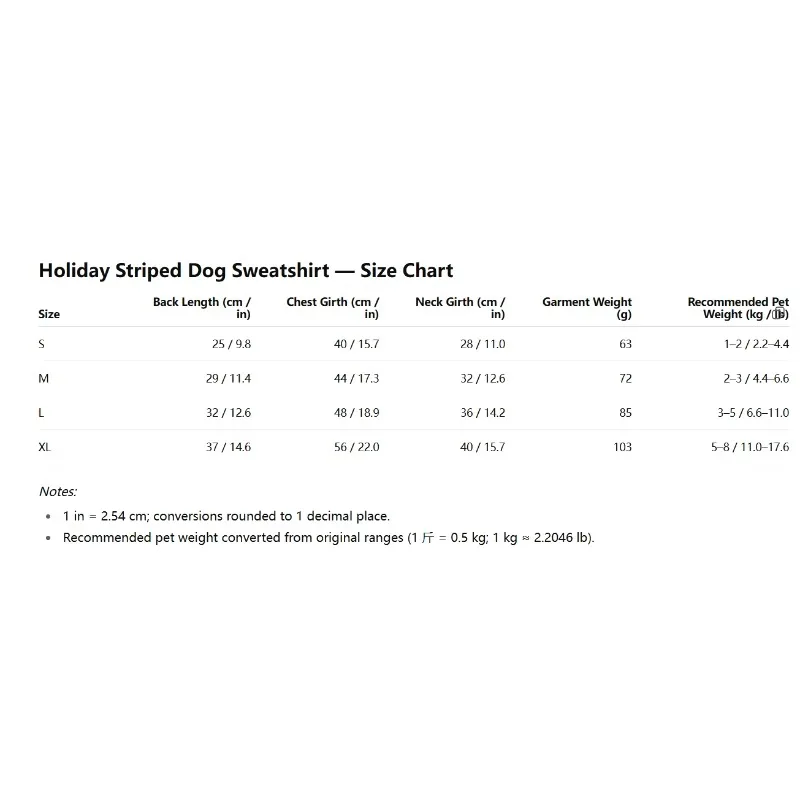 Botones lindos, S-XL para perros pequeños y medianos, sudadera navideña a rayas para perros, ropa cálida de invierno para mascotas, jersey de lana suave - imagen 3