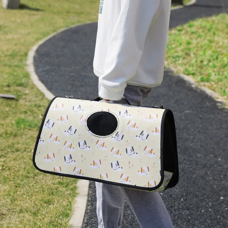 Bolsa para mascotas, bolsa para gatos, bolso portátil para salir, mochila, caja de viaje, jaula, bolso de hombro, portador de gatos - imagen 4