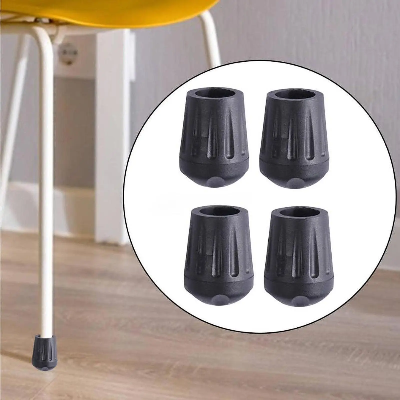 4x Folding Chair Leg Covers Chairs Pads Anti Slip Rubber Prevent Scratches Chair Leg Caps for Outdoor Fishing Camping Beach