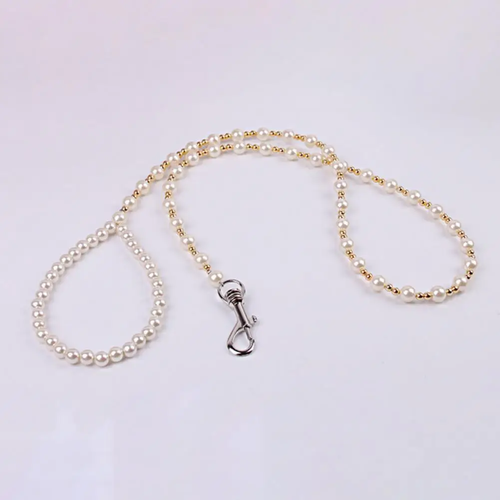 Correa de perlas de lujo para perro, arnés con gancho colgante, mano de obra fina, suministros para mascotas - imagen 4