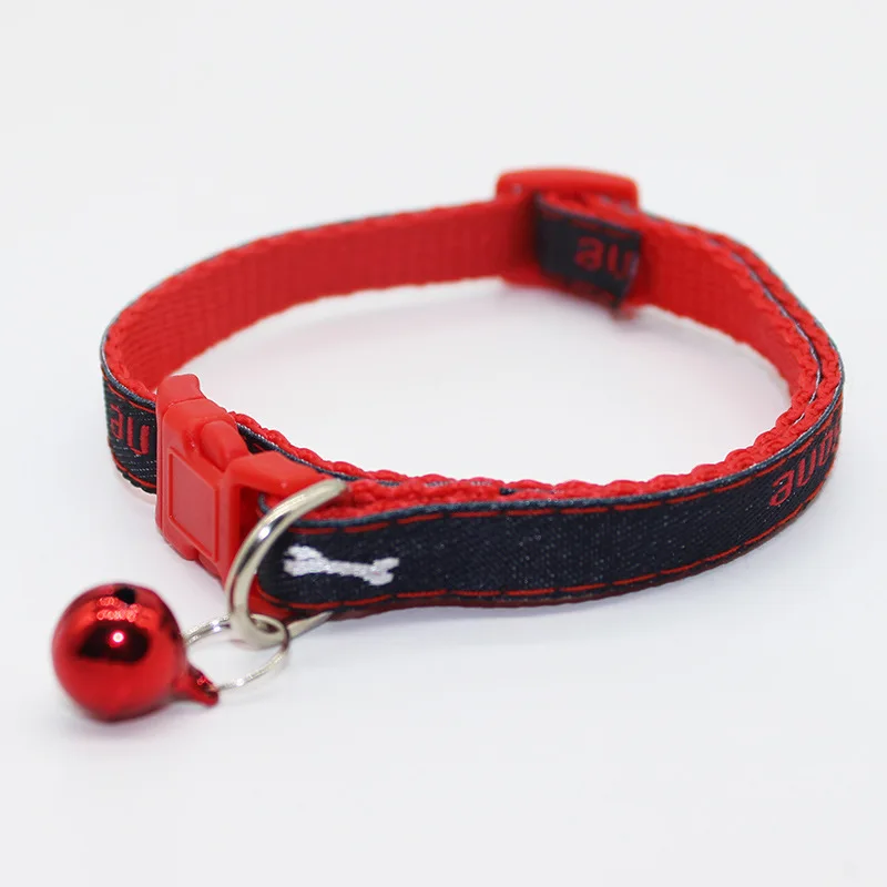 Collar de perro reflectante para cachorro con campana Collar de plomo para gato para perro pequeño Collar barato para gato - imagen 5