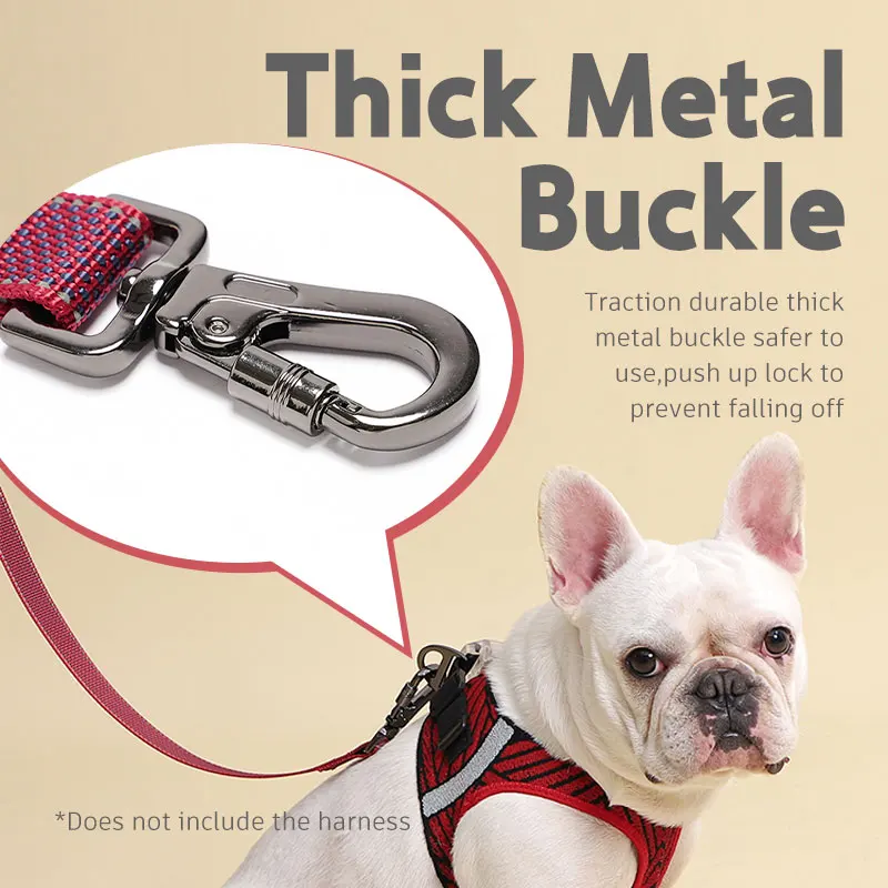 Correa de nailon reflectante para perro, Correa fuerte con mango cómodo, resistente, para perros pequeños, medianos y grandes, para caminar al aire libre - imagen 5