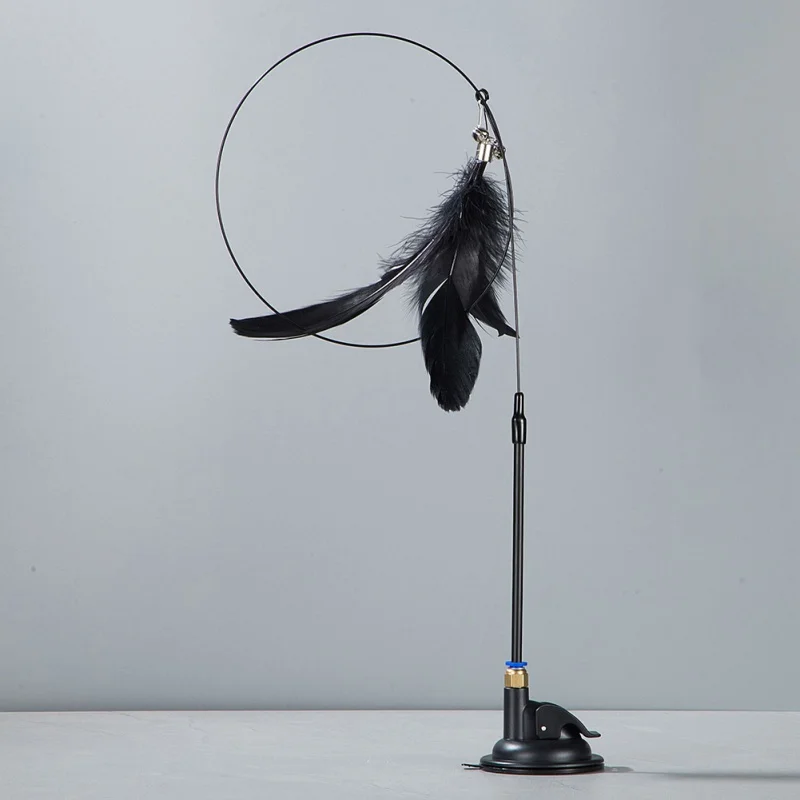 Juguete interactivo con pluma para gato y ventosa - imagen 5