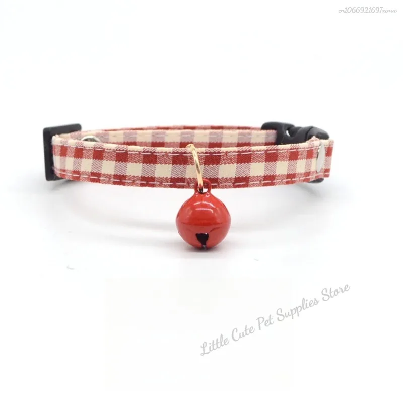 Collar rojo pequeño para gato, Collar de seguridad con forma de corazón, corbata para perro, correa ajustable para cachorro, gatitos, Collar con campana - imagen 5