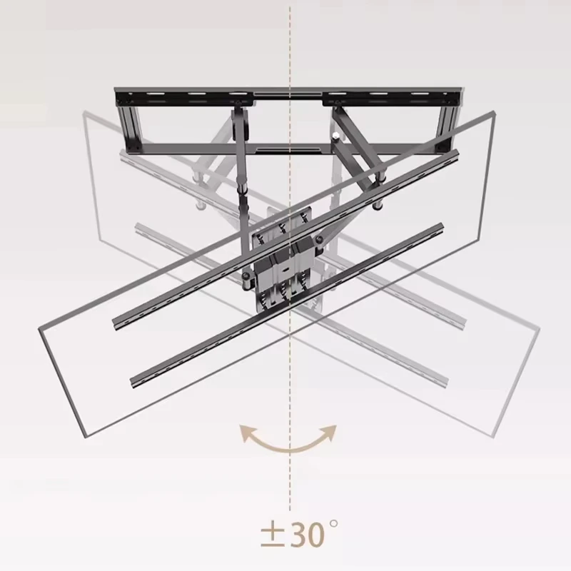 Soporte de pared para TV Full Motion para televisores planos/curvos de 32-65" - Brazo articulado telescópico con giro e inclinación, máximo VESA 400x400 mm - imagen 2
