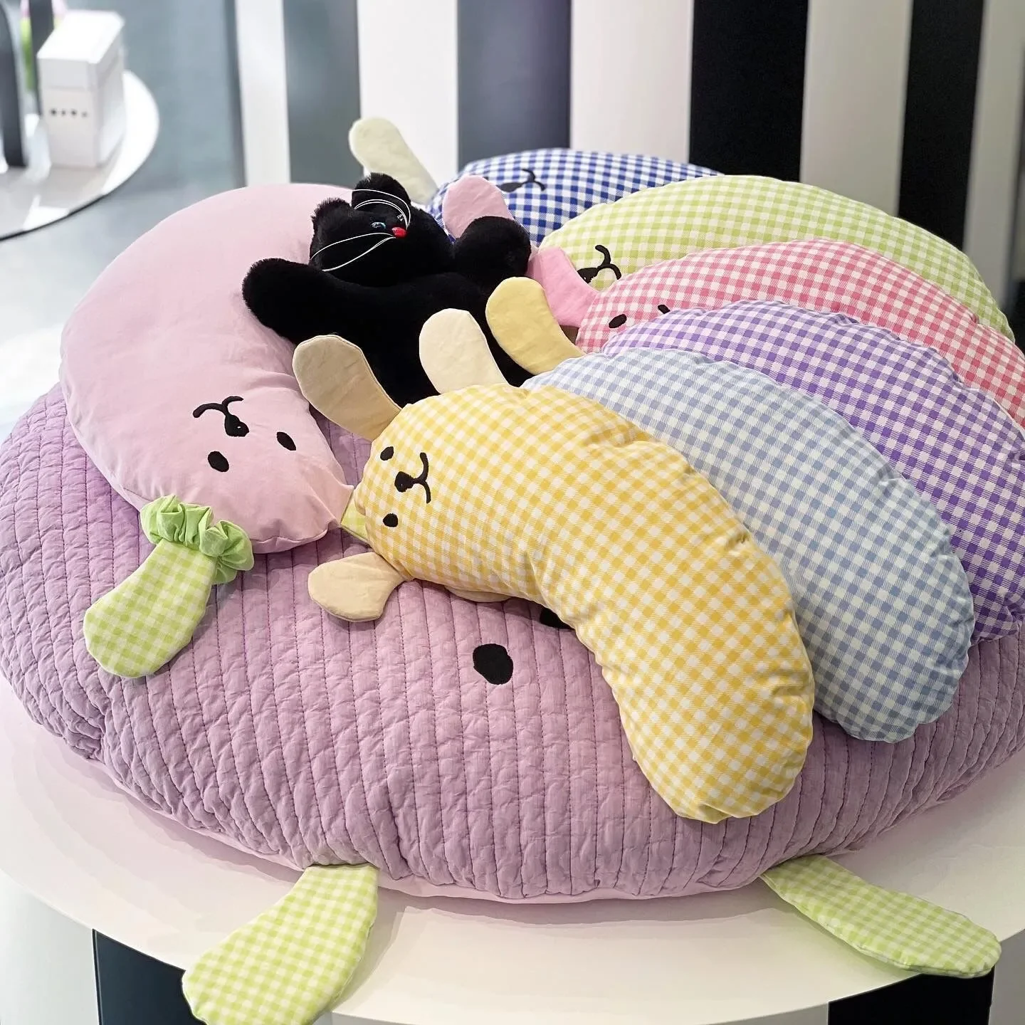 Pet Pillow Deep Sleep Pillow Lattice Cotton Removable Washable Spine Protector Chin Pad - imagen 5