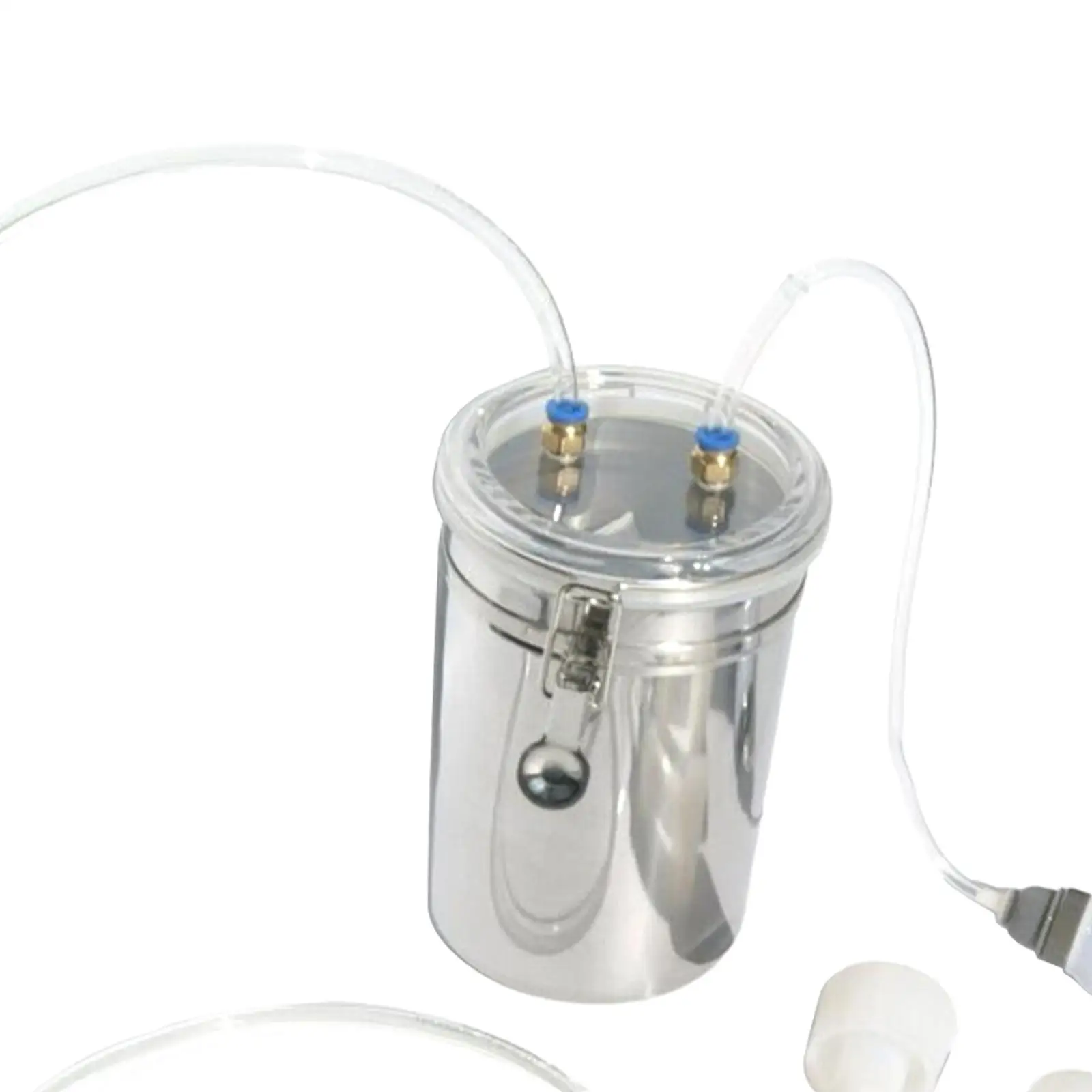 2 Liters Rechargeable Cow Milking Machine Set with Vacuum Pump Multifunctional Double Head Milker Stainless Steel Bucket