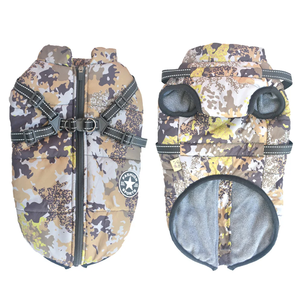 Abrigo impermeable para perros grandes con arnés – Invierno práctico - imagen 3