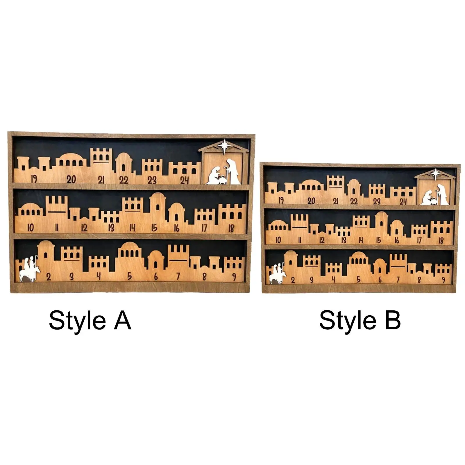 Christmas Vacation Advent Calendar Home Decor Nativity Advent Calendar 2024 for Holiday Birthday Xmas Festival Family Friends