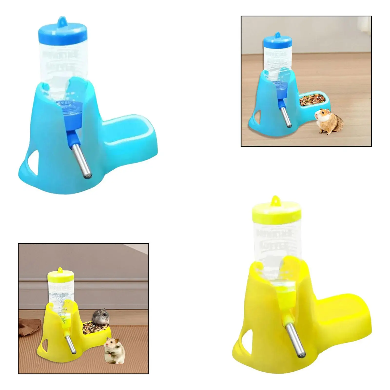 Soporte para botella de agua para mascotas, Base estable, sin alimentador de goteo para hámsteres y animales pequeños, accesorio para beber en jaula - imagen 3