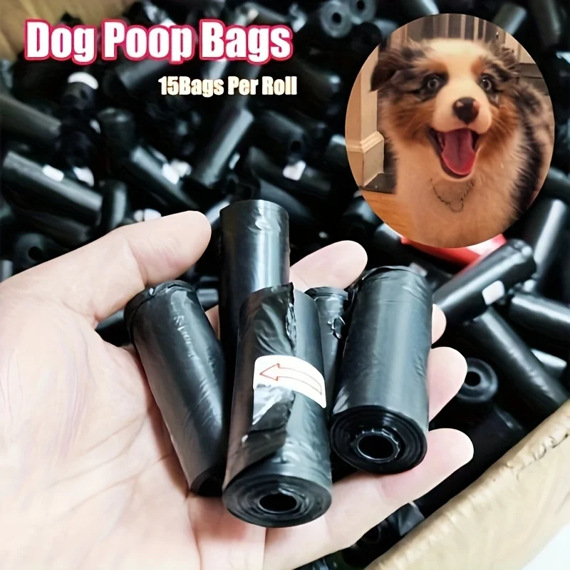 Bolsas para excrementos de perros, bolsas portátiles para restos de mascotas, bolsas de basura duraderas y a prueba de fugas, suministros de limpieza para mascotas, 300/1500 Uds. - imagen 4