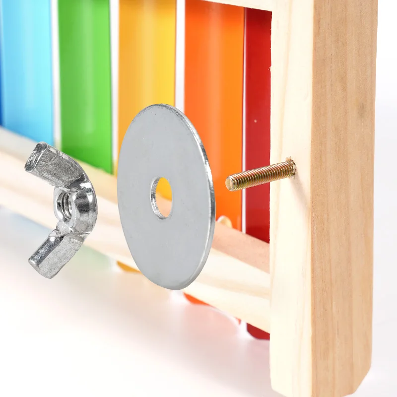 Pássaros mascotas loros juguetes loro gallo Pecking xilófono juguete decoración con sonidos accesorios para jaulas de pájaros - imagen 4