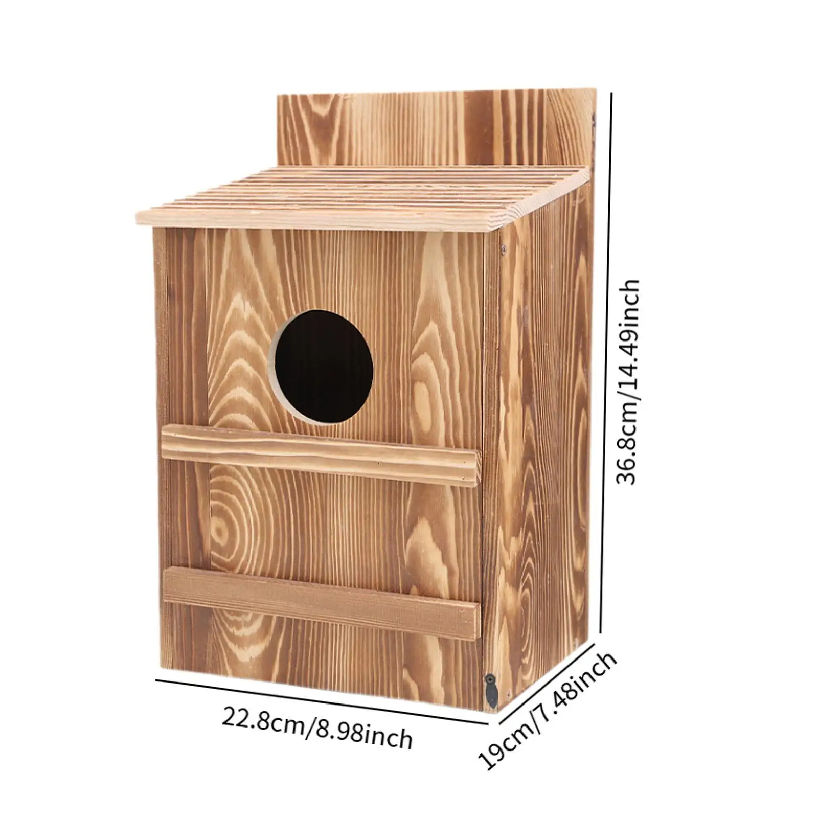 Bird House, Owl , Easy Assembly, Decorative ,Outdoor Bird Box Wood Birdhouse for Balcony Hummingbird Patio