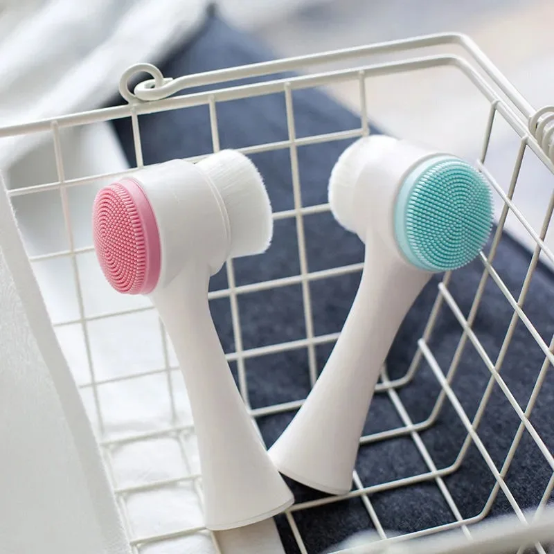 1 cepillo de masaje y limpiador de patas de silicona para mascotas, herramienta de aseo para perros de doble cara para abrigos y garras saludables - imagen 2