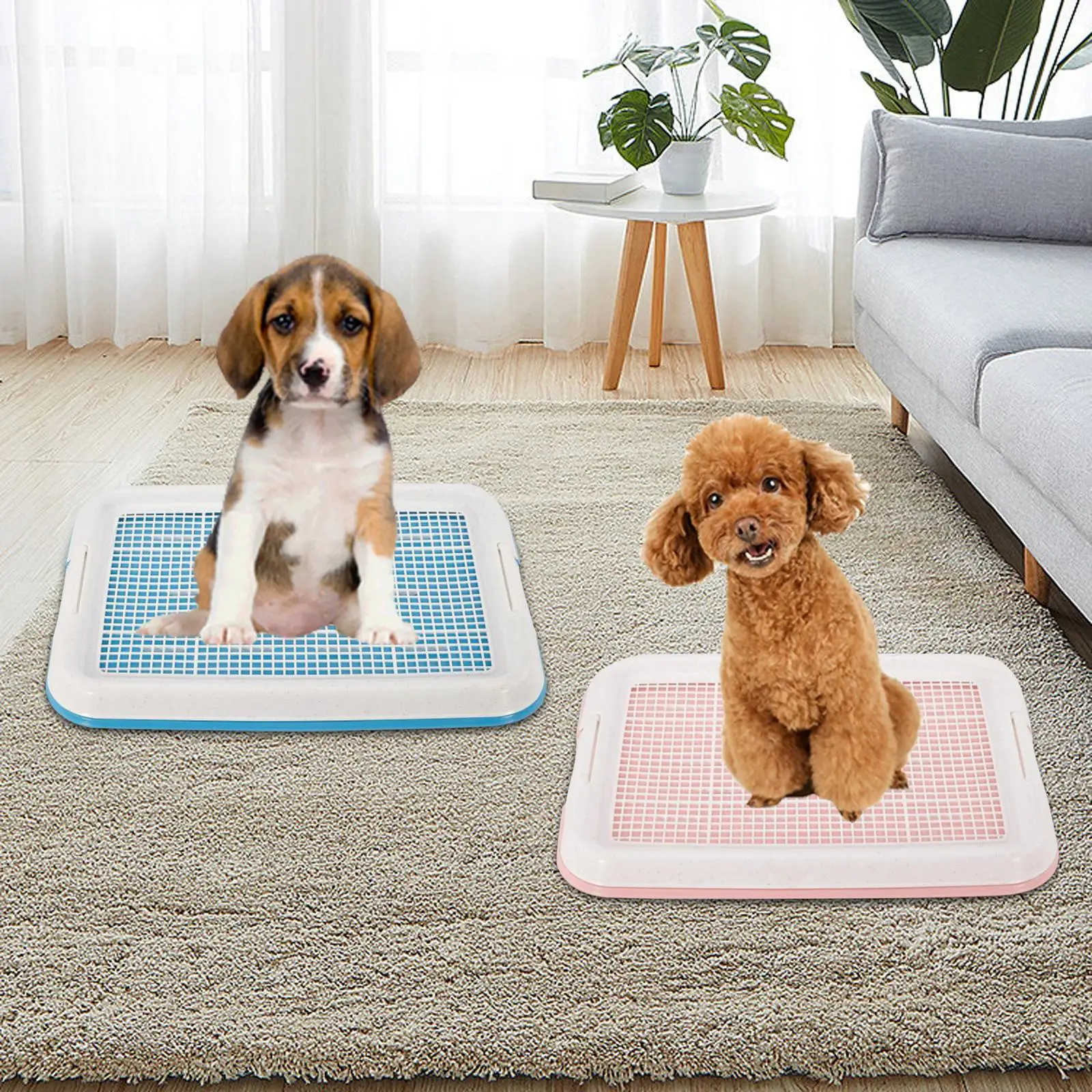 Bandeja de entrenamiento para el baño para perros, bandeja extraíble fácil de limpiar para orinal para perros, bandeja de entrenamiento de malla, caja de arena para perros de tamaño pequeño - imagen 5