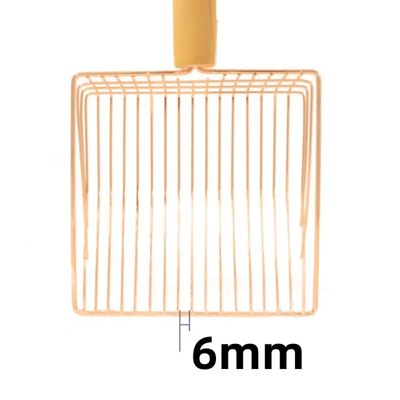Pala de arena para gatos, pala de arena de Metal para limpieza de inodoro de gatos, palas de arena con mango de madera para gatos, palas de arena para gatos de acero inoxidable - imagen 5