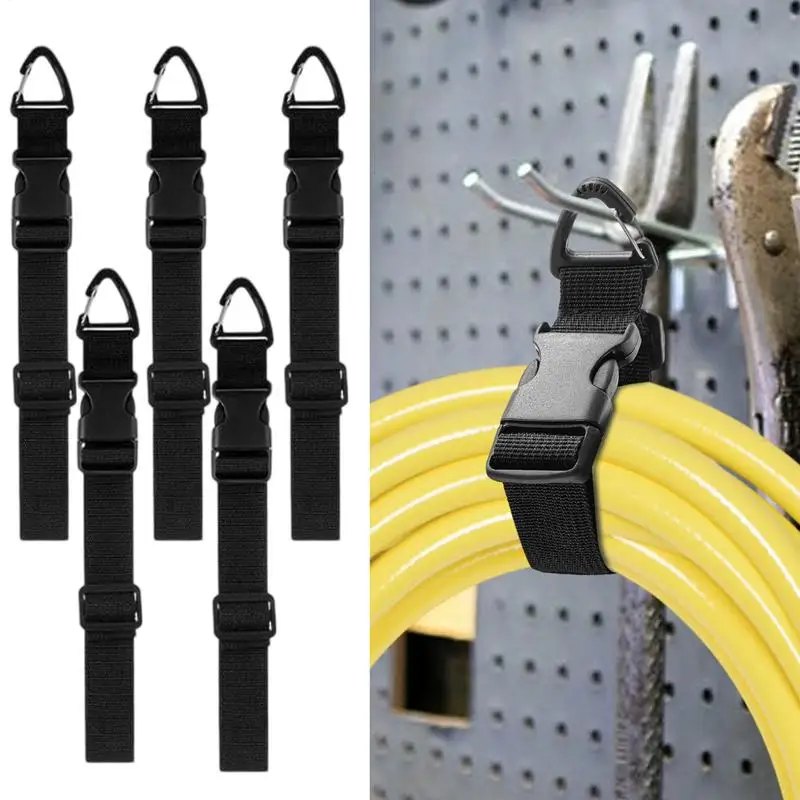 Almacenamiento de cables de extensión, correas de almacenamiento resistentes, paquete de 5 dispositivos surtidos de alta resistencia para organización de cuerdas de manguera de Cable en garaje - imagen 4