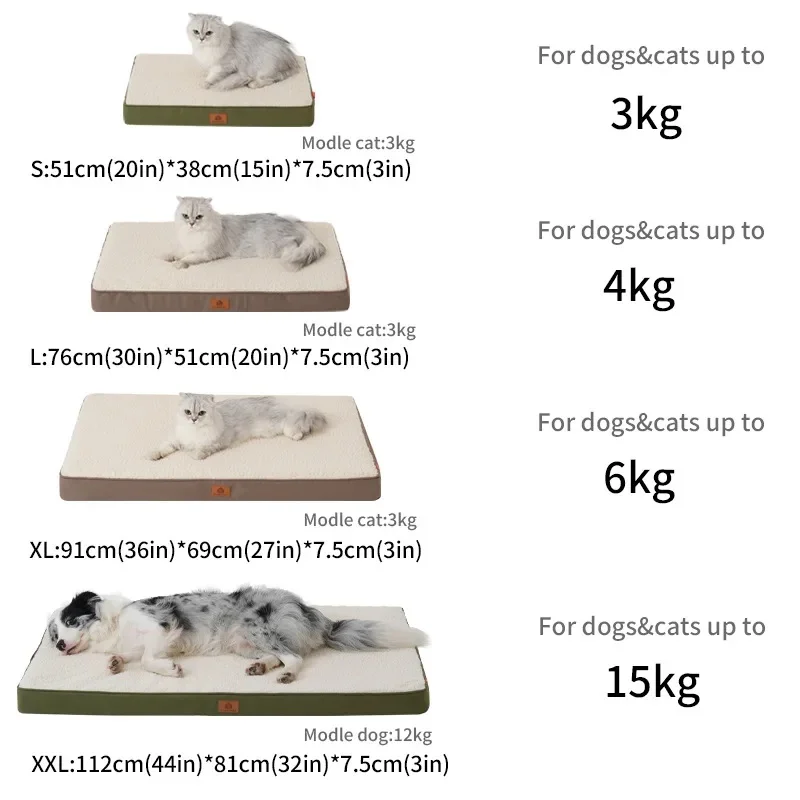 Almohadilla Original para perros y mascotas, desmontable, lavable, Universal, para todas las estaciones, a prueba de humedad, cojines para mascotas de esponja de alta elasticidad