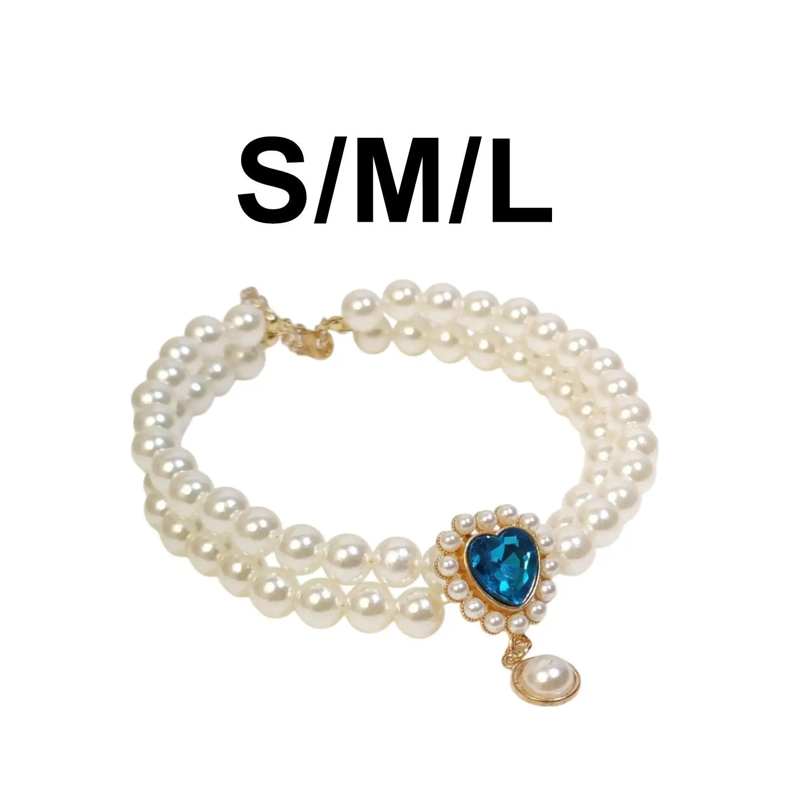 Collar de perlas para mascotas, Collar ajustable para vestir, collares para perros, joyería para cachorros - imagen 3