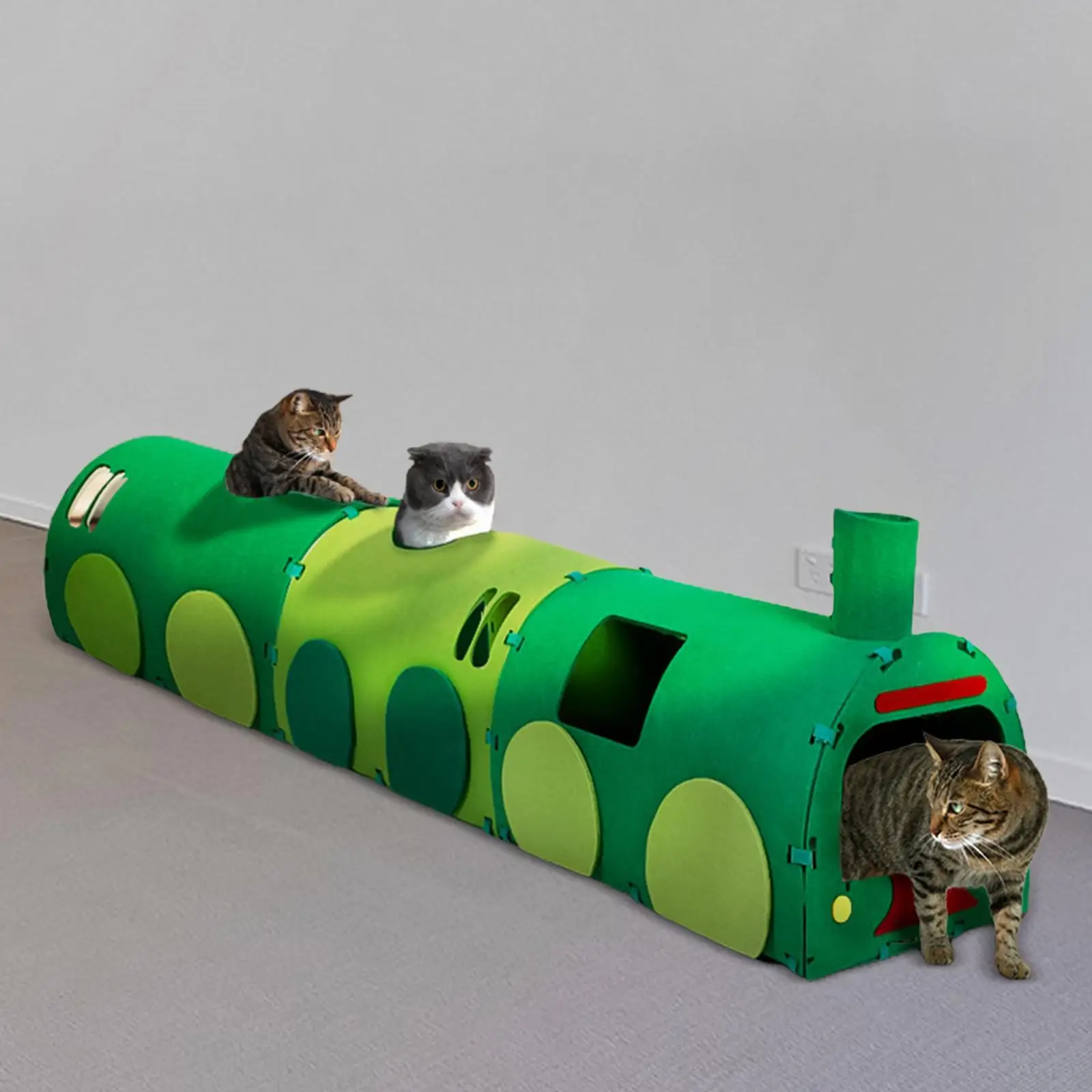 Cat Tunnel Cat Scratching Board Cat Bed Play Tube for Ferrets Rabbits Hiding
